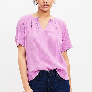 Loft Seersucker blouse